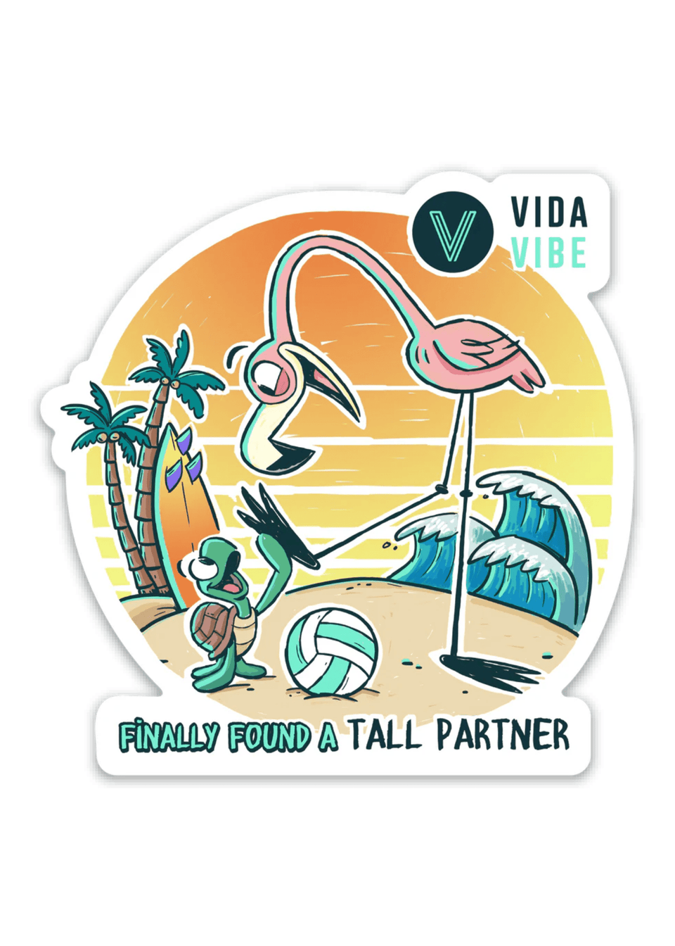 Finally Found a Tall Partner Volleyball Sticker